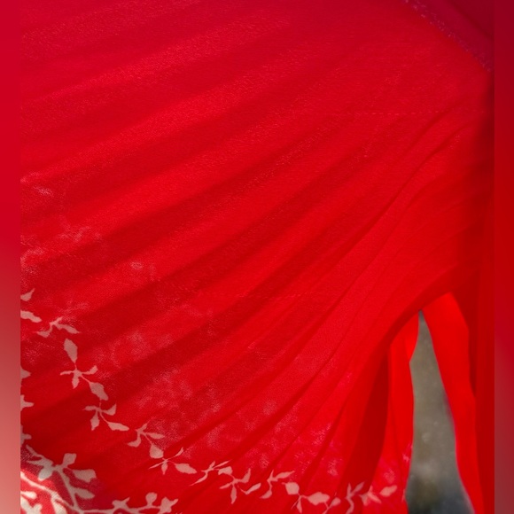 🆕 SELF PORTRAIT 🧿 NWOT Red Flower Spell Pleated Maxi Dress - CUT TAGS -Size 0 - Picture 14 of 16